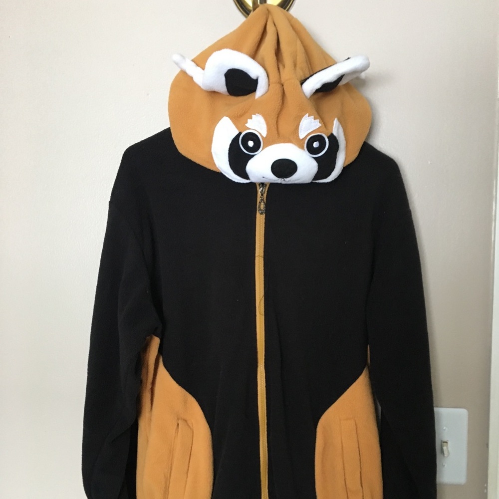 Red Panda Plush Hoodie Size XL